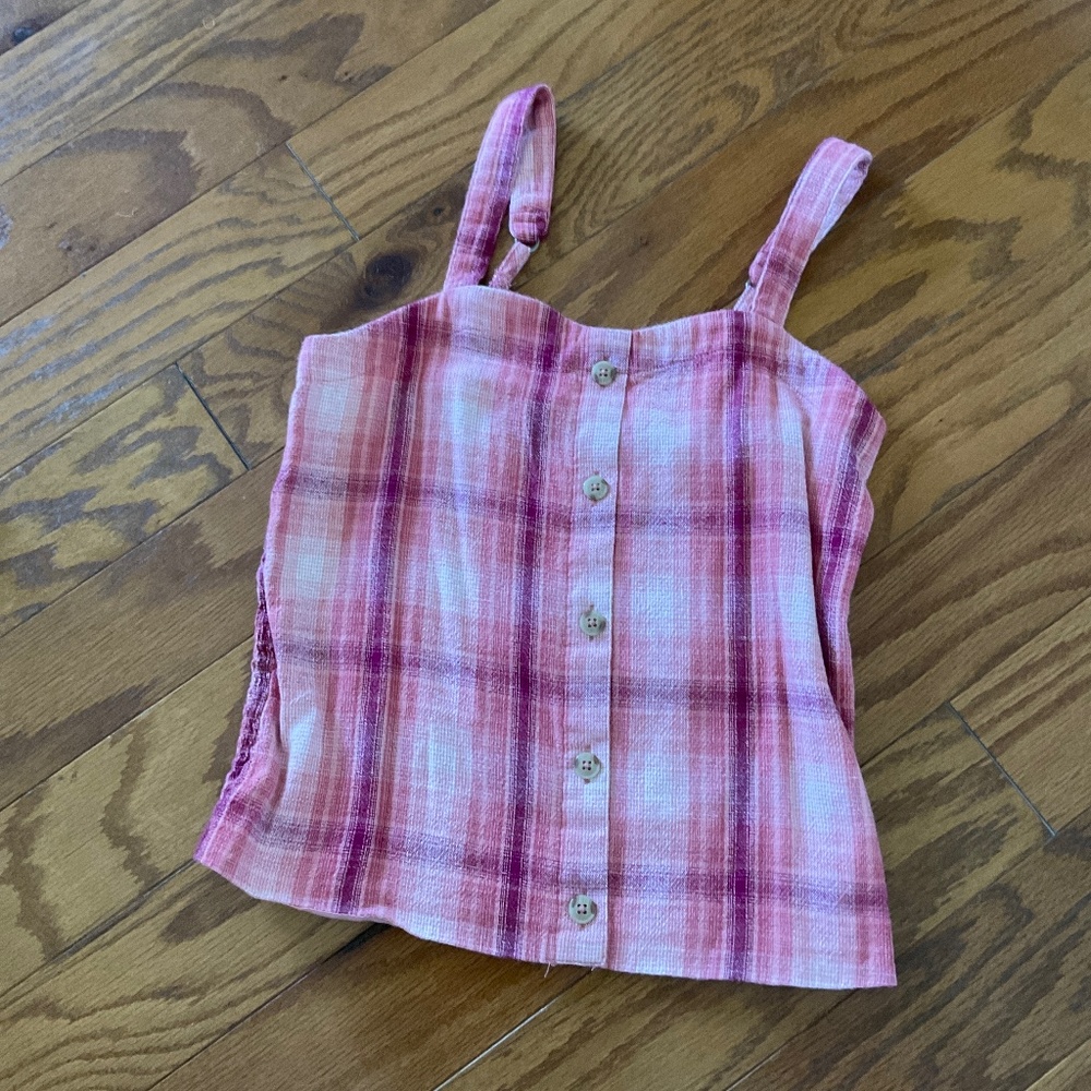 Abercrombie Kids 15/16 red white and purple tank top